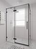 Душевой угол Veconi Premium Alassio SP B, 1200х900x2000, черный матовый, стекло прозрачное осветленное