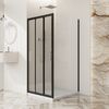 Душевой уголок BelBagno UNO-195-AHF-31-90/70-C-NERO, 90х70 см