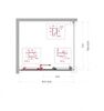 Душевой уголок BelBagno UNO-195-AHF-31-90/80-C-NERO, 90х80 см