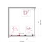 Душевой уголок BelBagno UNO-195-AHF-31-90/100-C-NERO, 90х100 см