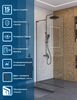 Душевая перегородка Belbagno UNO-L-1-TB-80-C-GM