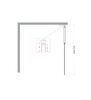 Душевая перегородка Belbagno UNO-L-1-TB-110-C-Cr