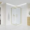 Душевой угол Veconi Evo 300 G, 1000х1000x1950, золото брашинг, прозрачное стекло