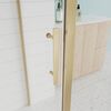 Душевой угол Veconi Evo 100SP G 1000х1200x1950, золото брашинг, прозрачное стекло