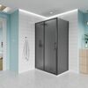 Душевой угол Veconi Evo 100SP B 1200х1200x1950, черный матовый, тонированное стекло