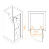 Душевая дверь RGW PA-103B 70x195 см, стекло Матовое-Сатинат, регулировка 680-705 мм