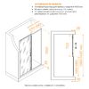 Душевая дверь PA-114 140x195 см, стекло Прозрачное, регулировка 1380-1420 мм