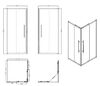 Душевой уголок ESBANO ESF-90D1+120D2-C, 120х90 см