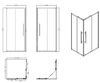 Душевой уголок ESBANO ESF-80D1+120D2-C, 120х80 см