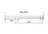 Душевая дверь Vincea Экстенза (Extenza) VDP-4EX9010CLGM 100x195 см, профиль вороненая сталь. Размер регулировки 890-1020 мм