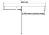 Душевая дверь Vincea Экстенза (Extenza) VDP-4EX1011CLGM 110x195 см, профиль вороненая сталь. Размер регулировки 990-1120 мм