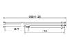 Душевая дверь Vincea Экстенза (Extenza) VDP-4EX1011CLGM 110x195 см, профиль вороненая сталь. Размер регулировки 990-1120 мм