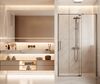 Душевая дверь Vincea Экстенза (Extenza) VDP-4EX1112CLGM 120x195 см, профиль вороненая сталь. Размер регулировки 1090-1220 мм