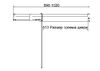 Душевая дверь Vincea Экстенза (Extenza) VDP-4EX9010CLG 100x195 см, профиль золото матовое. Размер регулировки 890-1020 мм