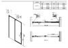 Душевая дверь Vincea Ультима (Ultima) VDS-7UL120CLG 120x200 см, профиль золото матовое. Размер регулировки 1190-1210 мм