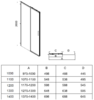 Душевая дверь Vincea Софт 2 (Soft 2) VDS-3SO2140CLGM 140x200 см, профиль вороненая сталь. Размер регулировки 1370-1400 мм