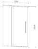 Душевая дверь Vincea Слим-Н (Slim-N) VDP-4SN110CL 110x195 см, профиль хром. Размер регулировки 1090-1110 мм