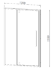 Душевая дверь Vincea Слим-Н (Slim-N) VDP-4SN120CL 120x195 см, профиль хром. Размер регулировки 1190-1210 мм