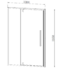 Душевая дверь Vincea Слим-Н (Slim-N) VDP-4SN100CLB 100x195 см, профиль черный матовый. Размер регулировки 990-1010 мм