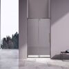 Душевая дверь Vincea Слим-Н (Slim-N) VDP-4SN120CLGM 120x195 см, профиль вороненая сталь. Размер регулировки 1190-1210 мм