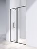 Душевая дверь Vincea Слим 8 (Slim 8mm) VDP-4SL120CLB 120x195 см, профиль черный матовый. Размер регулировки 1180-1210 мм