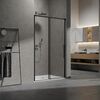 Душевая дверь Vincea Слим 8 (Slim 8mm) VDS-6SL140CLB 140x200 см, профиль черный матовый. Размер регулировки 1360-1400 мм