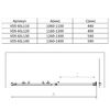 Душевая дверь Vincea Слим 8 (Slim 8mm) VDS-6SL140CLB 140x200 см, профиль черный матовый. Размер регулировки 1360-1400 мм