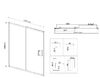 Душевая дверь Vincea Сити (City) VDS-5CT130CLGM 130x195 см, профиль вороненая сталь. Размер регулировки 1270-1310 мм