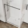 Душевая дверь Vincea Сити (City) VDS-5CT140CLGM 140x195 см, профиль вороненая сталь. Размер регулировки 1370-1410 мм
