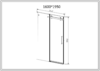 Душевая дверь Vincea Комо-Н (Como-N) VDS-4CN160CGB 160x195 см, профиль черный матовый. Размер регулировки 1590-1610 мм