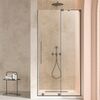 Душевая дверь Vincea Волк-Ин (Walk-In) VDS-4WSL120CLGM-R 120x200 см, профиль вороненая сталь. Размер регулировки 1195-1210 мм