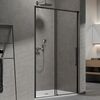 Душевая дверь Vincea Слим 8 (Slim 8mm) VDS-6SL140CLB 140x200 см, профиль черный матовый. Размер регулировки 1360-1400 мм