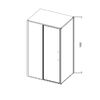 Душевой уголок Vincea Слим 8 (Slim 8mm) VSR-4SLP9012CLGM, 1200*900, вороненая сталь, стекло прозрачное