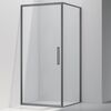 Душевой уголок Vincea Слим 8 (Slim 8mm) VSR-4SLP9090CLGM, 900*900, вороненая сталь, стекло прозрачное
