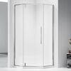Душевой уголок Vincea Слим-Н (Slim-N) VSP-4SN100CLBN, 1000*1000, брашированный никель, стекло прозрачное
