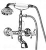 Смеситель для ванной Magliezza Classico 50106-4-cr в комплекте с лейкой