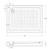 Душевой поддон Belbagno TRAY-BB-AH-100/80-15-W-L 100х80
