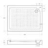 Душевой поддон Belbagno TRAY-BB-AH-100/80-15-W-R 100х80