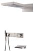 Встроенная душевая система с изливом Boheme Zodiac 132-2-NB Nikel Brush никель