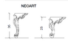 Ножки NeoArt Armadi Art 855-G h25 (пара) цвет золото