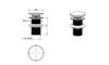 Слив для раковины, автомат(клик-клак), Imperiale с переливом 611/2