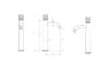 Смеситель Boheme STICK для раковинывыс.GOLD MRAMOR WHITE_Комплект 122-G-MR-WHITE цвет золото глянцевое