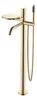 Смеситель Boheme STICK 129-GG для ванны напольный GOLD c ручкой DIMOND
