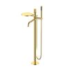Смеситель Boheme STICK 129-GG.3 для ванны напольный GOLD c ручкой LINEA