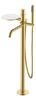 Смеситель Boheme STICK 129-MG для ванны напольный Matt Gold c ручкой DIMOND