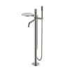 Смеситель Boheme STICK 129-NB.3 для ванны напольный Nickel Brush c ручкой LINEA