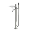 Смеситель Boheme STICK 129-NB.4 для ванны напольный Nickel Brush c ручкой SPIRALE