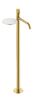 Смеситель Boheme STICK напольный для раковины MATT GOLD SPIRALE 120-MG.4 цвет матовое золото