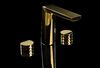Смеситель для раковины Boheme VENTURO Matt Gold, ручка DIAMOND 150-MG-DIAMOND