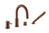 Смеситель Boheme врезной на борт ванны UNO Brushed Bronze 460-BRB цвет бронза